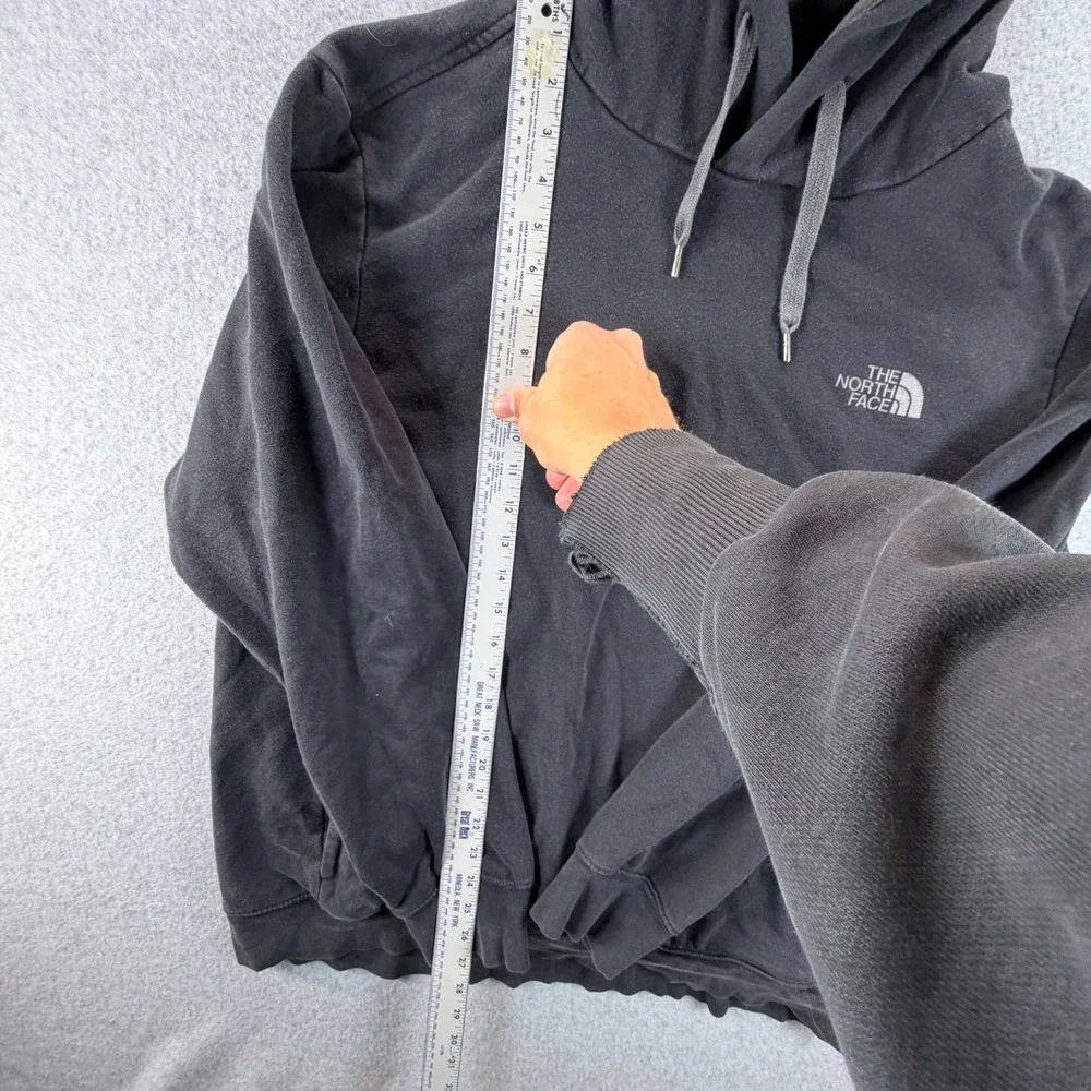 The North Face Mens XL Black Graphic Logo Pullover Hoodie Sweatshirt Regular Fit